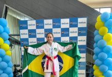 Yasmin Bruno é Ouro e vence em duas categorias no Open Internacional de Karatê, no Uruguai